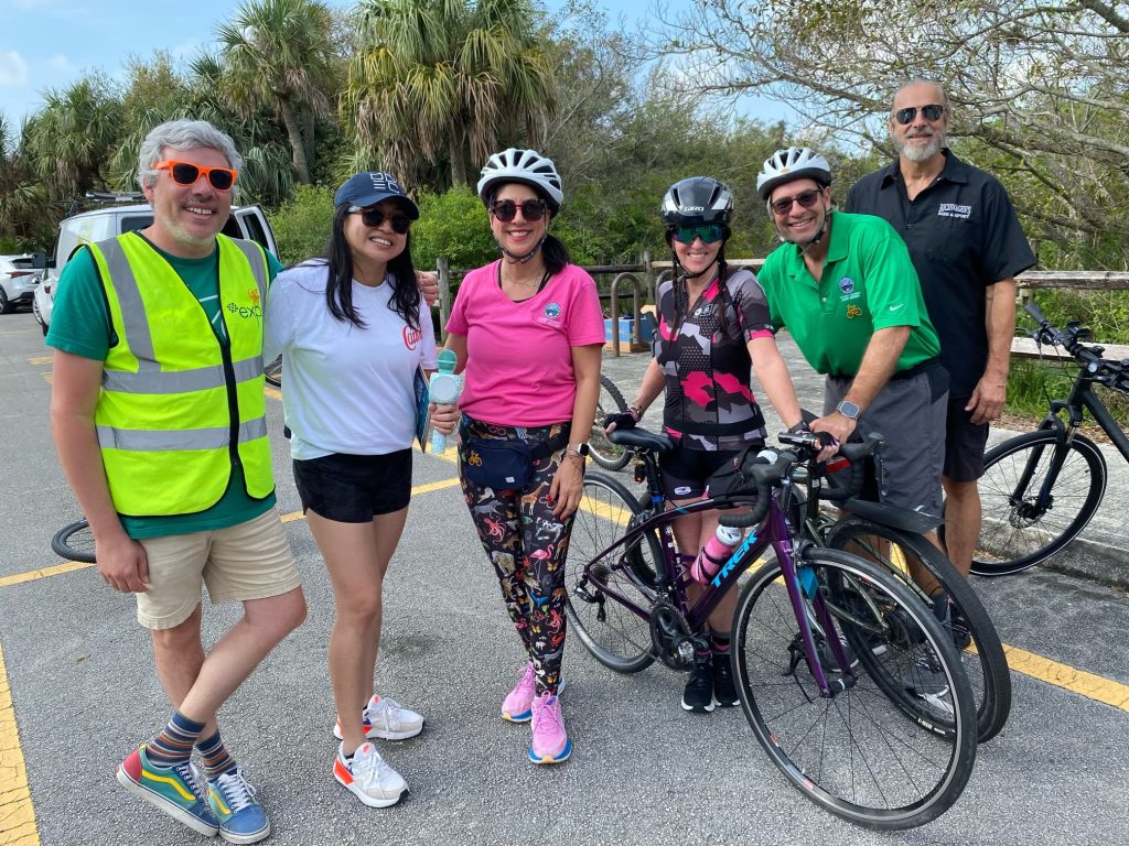 Various officers and members of the TPA on a bike ride during FL bike month